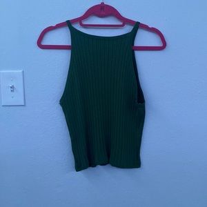 Dark Green Ribbed Tank